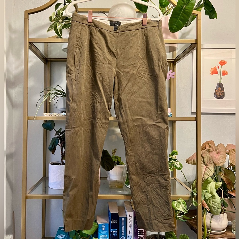 J. Crew Martie Olive Green Skinny Ankle Pant
